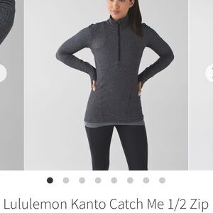 Lululemon Athletica Gray 1/2 Zip Top